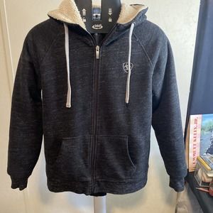 Ariat Woman's xs drark grey Softshell Jacket Fleece-Lined full zip